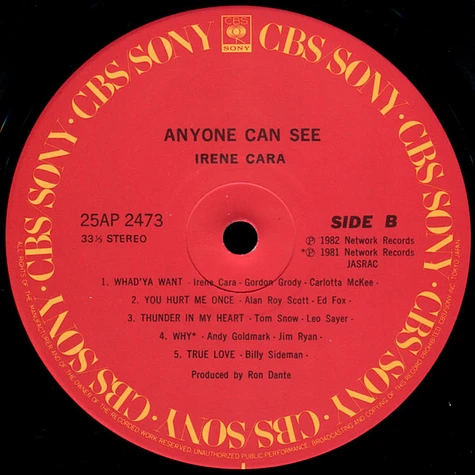Irene Cara - Anyone Can See