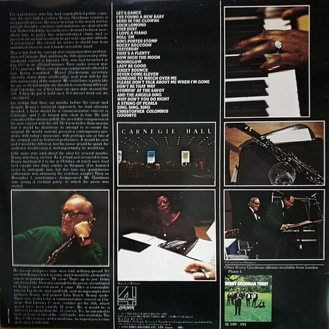 Benny Goodman - Live At Carnegie Hall 40th Anniversary Concert