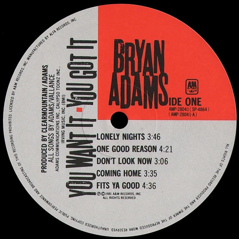 Bryan Adams - You Want It You Got It