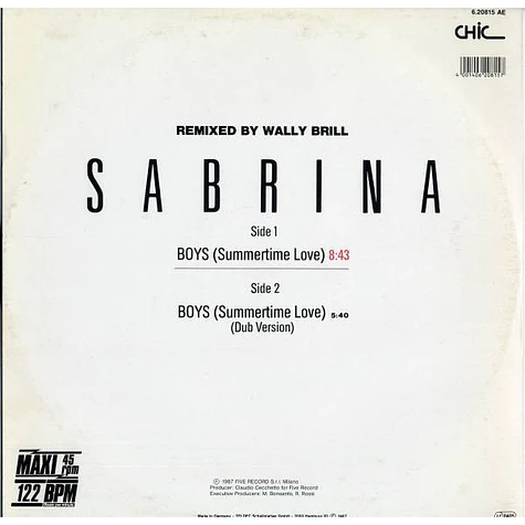 Sabrina - Boys (Summertime Love) Remixed