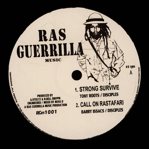 Tony Roots, Barry Isaacs / Christine Miller, Disciples Riddim - Strong Survive, Call On Rastafari / No More, Dub