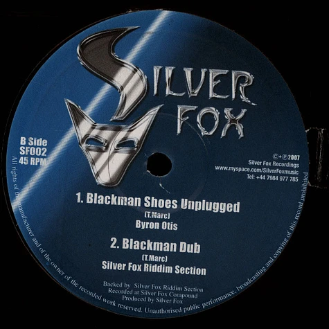 Byron Otis, Trixx Matics / Byron Otis, Silver Fox Riddim - Blackman Shoes, Blackman Horns / Unplugged, Dub