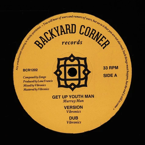 Murray Man, Vibronics / Jacin, Vibronics - Get Up Youth Man, Version, Dub / Stand Up Youth Man, Version, Dub