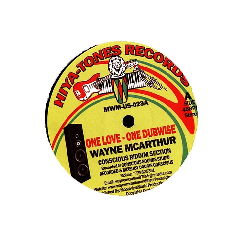 Wayne Mcarthur, Dougie Conscious - One Love, Dubwise / Rastafari Children, Dub