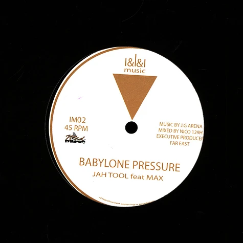Jah Tool / Jah Tool Feat.Max - Once Upon A Time, Dub / Babylone Pressure, Dub