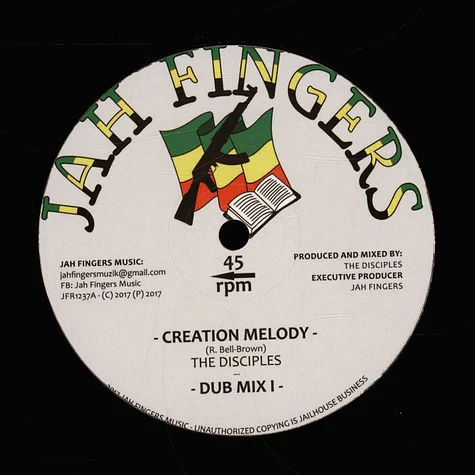 The Disciples - Creation Melody, Dub Mix 1 / Dub Mix 2, Dub Mix 3