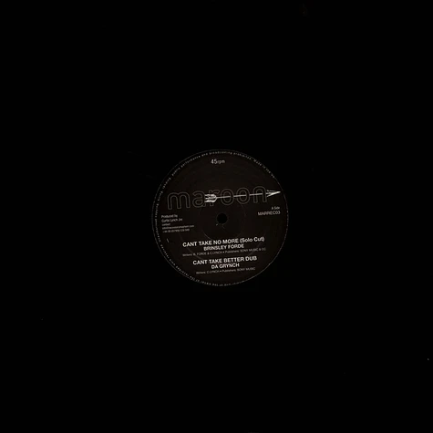 Brinsley Forde, Da Grynch / Blackout, Da Grynch - Can't Take No More, Better Dub / DJ Cut, Phaser Dub