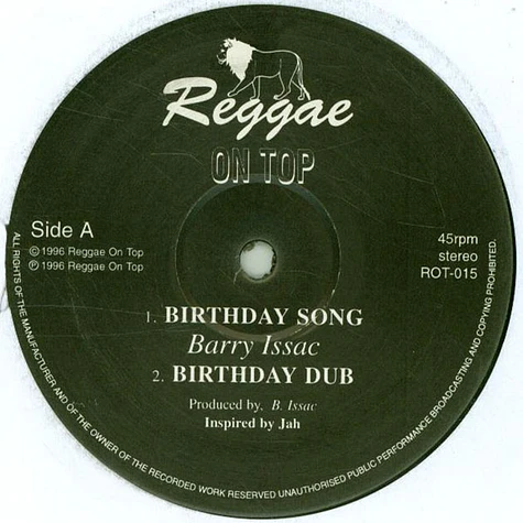 Barry Issac / Dub Doctor - Sound System Dub, Part 2 / Birthday Song, Dub