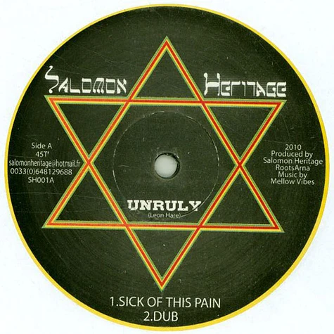 Unruly / King General - Sick Of This Pain, Dub / Done With The Joking, Dub