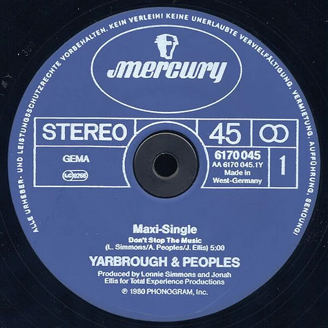 Yarbrough & Peoples - Don't Stop The Music