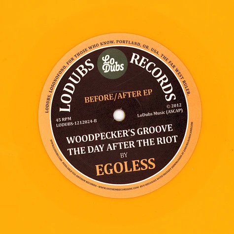 Egoless - Before Dub / Woodpecker's Groove, Day After The Riot
