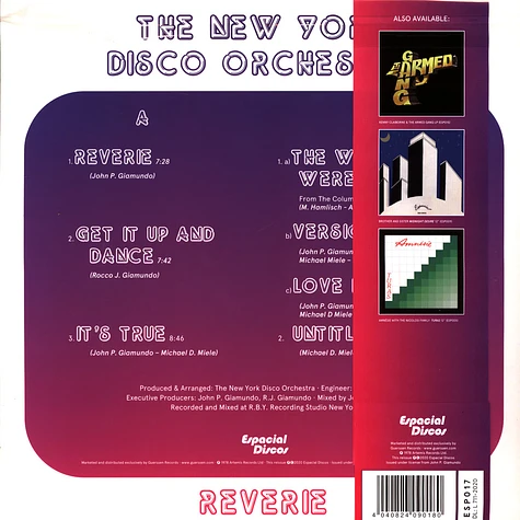 The New York Disco Orchestra - Reverie Black Vinyl Edition