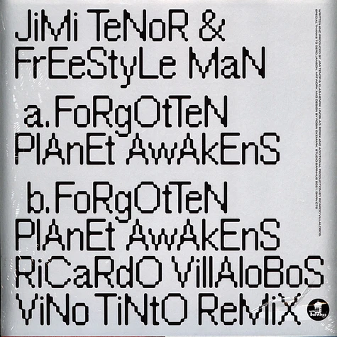 Jimi Tenor & Freestyle Man - Forgotten Planet Awakens Ricardo Villalobos Remix
