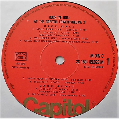 V.A. - Rock'N'Roll At The Capitol Tower Volume 2