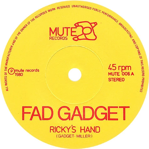 Fad Gadget - Ricky's Hand / Handshake