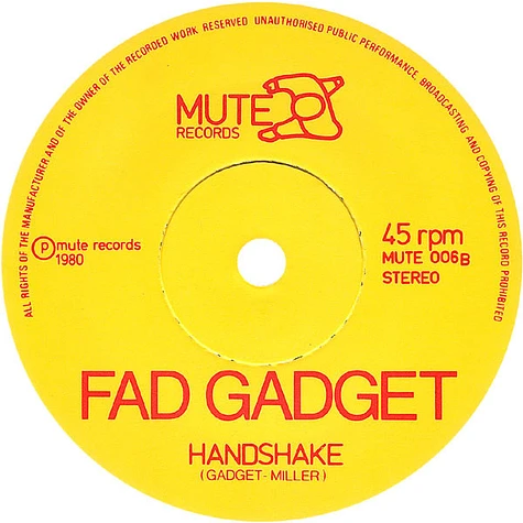 Fad Gadget - Ricky's Hand / Handshake