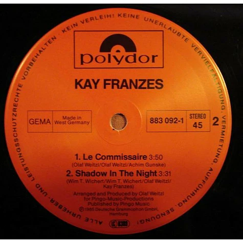 Kay Franzes - Shadow In The Night (Special Club-Mix)