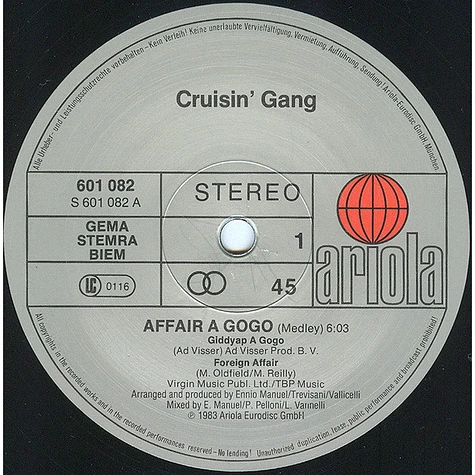Cruisin' Gang - Affair A Gogo