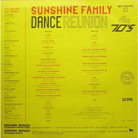 Sunshine Family - Dance Reunion Of The 70's