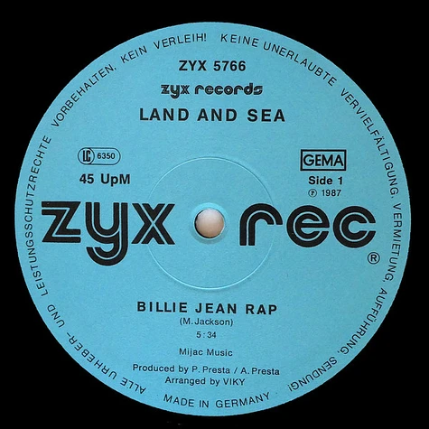 Sea And Land - Billie Jean Rap
