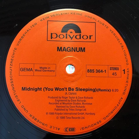 Magnum - Midnight (You Won't Be Sleeping) Remix