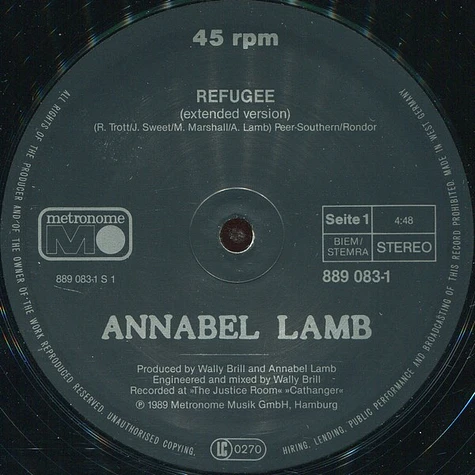 Annabel Lamb - Refugee