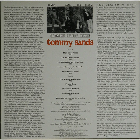 Tommy Sands - Singing Of The Times