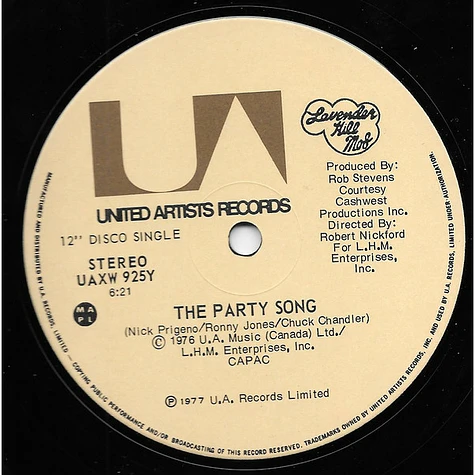 Lavender Hill Mob - The Party Song
