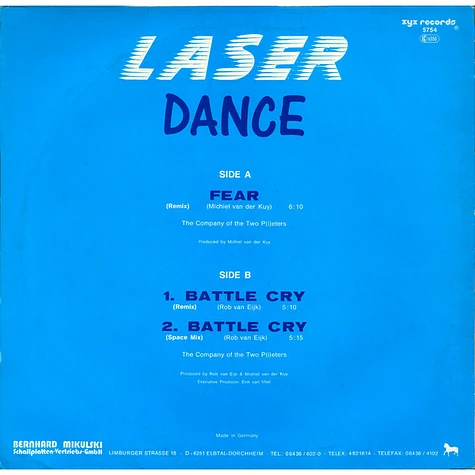Laserdance - Fear (Remix) / Battle Cry