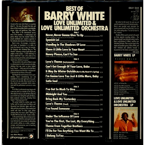 Barry White, Love Unlimited & Love Unlimited Orchestra - Best Of Barry White, Love Unlimited & Love Unlimited Orchestra