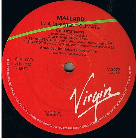 Mallard - In A Different Climate