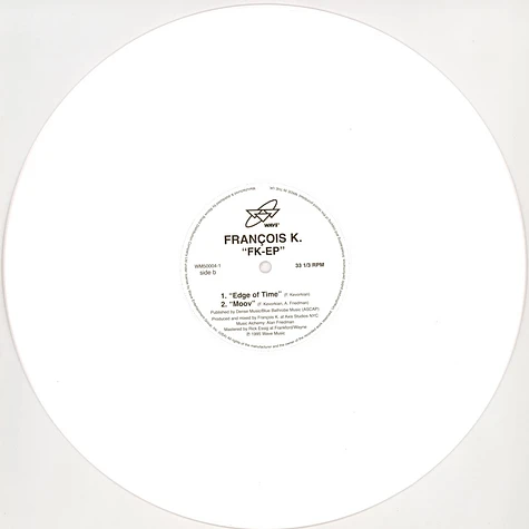 Francois K - FK EP White Vinyl Edition