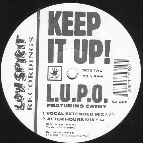L.U.P.O. Featuring Cathy Adams - Keep It Up!