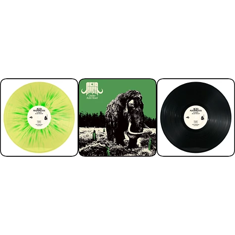 Acid Mammoth - Under Acid Hoof Yellow Transparent Back Splatter Green Vinyl Edition