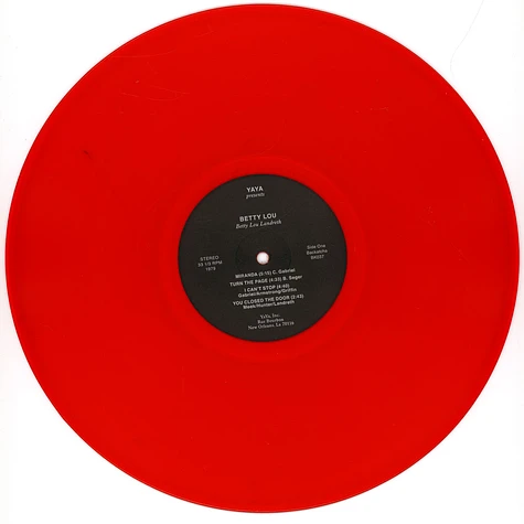 Betty Lou Landreth - Betty Lou Transparent Red Vinyl Edition