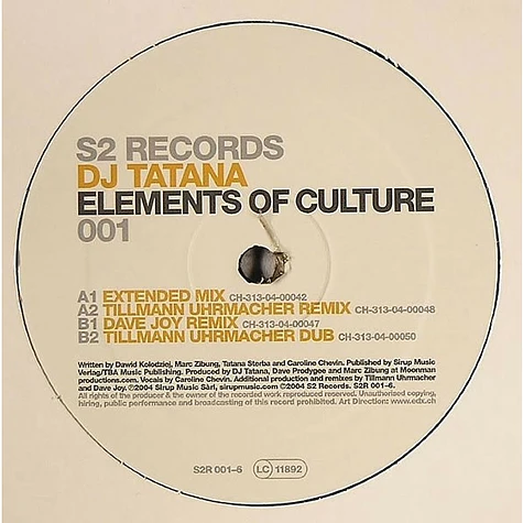 DJ Tatana - Elements Of Culture