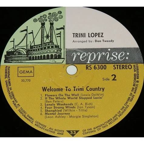 Trini Lopez - Welcome To Trini Country