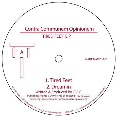 Contra Communem Opinionem - Tired Feet E.P.