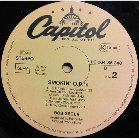 Bob Seger - Smokin' O.P.'S