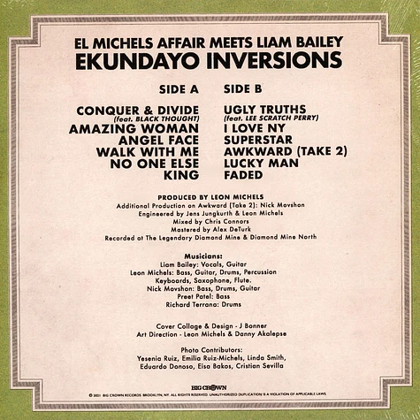 El Michels Affair Meets Liam Bailey - Ekundayo Inversions Black Vinyl Edition