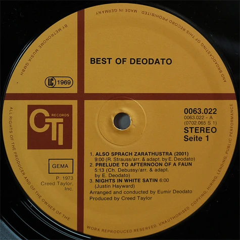 Eumir Deodato - Best Of Deodato