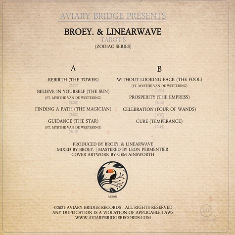 Broey. & Linearwave - Tarot's Clear Vinyl Edition