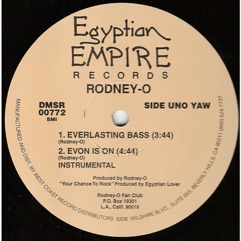 Rodney O - Everlasting Bass