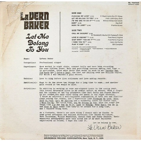 LaVern Baker - Let Me Belong To You