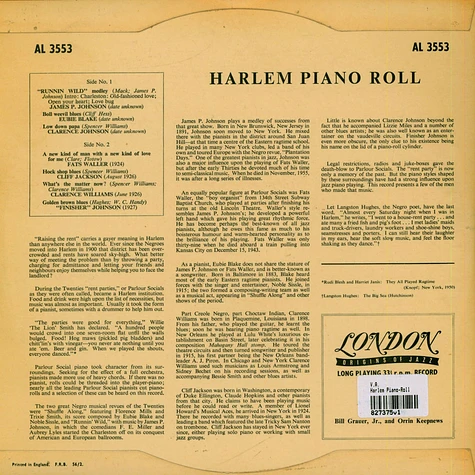 V.A. - Harlem Piano-Roll