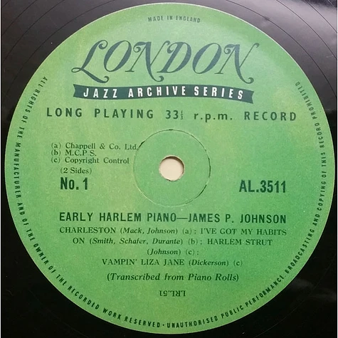 James Price Johnson - Early Harlem Piano