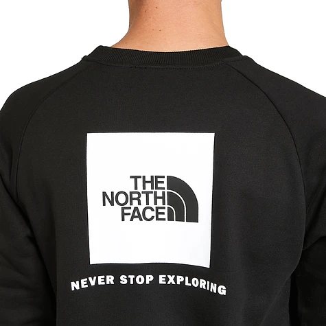 The North Face - Raglan Redbox Crew Neck Sweater (Tnf Black) | HHV