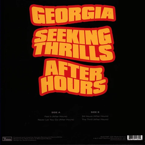 Georgia - Seeking Thrills After Hours Record Store Day 2021 Edition