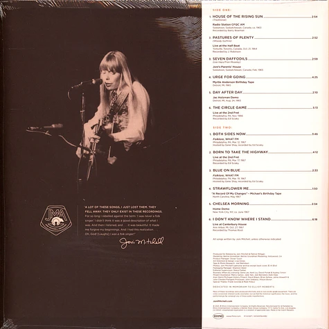 Joni Mitchell - Joni Mitchell Archives, Volume 1 Record Store Day 2021 Edition
