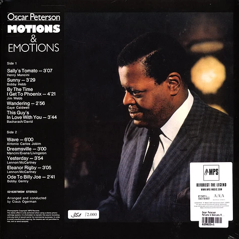 Oscar Peterson - Motions & Emotions Record Store Day 2021 Edition